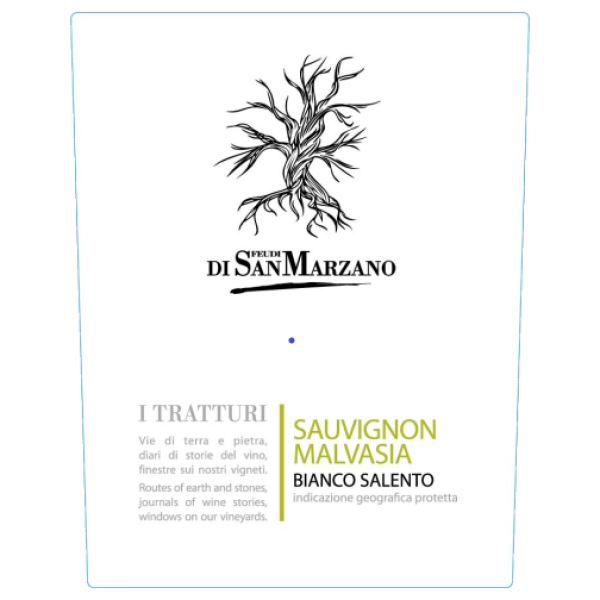 San Marzano I Tratturi Sauvignon Malvasia Bianco Salento IGP 2022